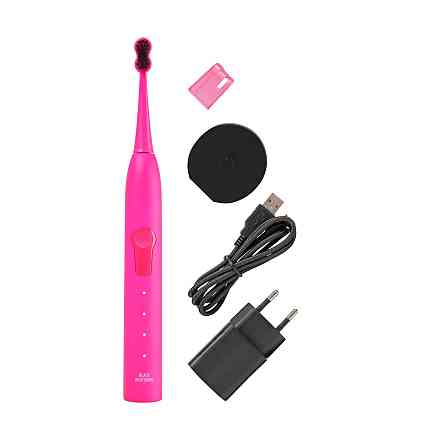 Звуковая гидроактивная зубная щетка Black Whitening II Shocking Pink (розовая) Megasmile Винница