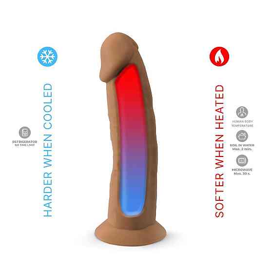 Фалоімітатор SilexD Henry Caramel (MODEL 2 size 7.5in), двошаровий, силікон + Silexpan, діаметр 4,8 см Sex Aura Київ