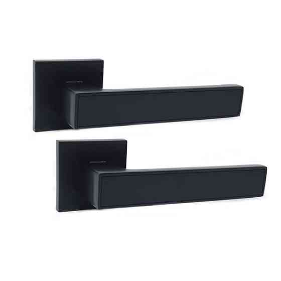 Ручка для дверей на квадратній розетці Кедр Ультра 21.810 MBP чорний матовий Київ