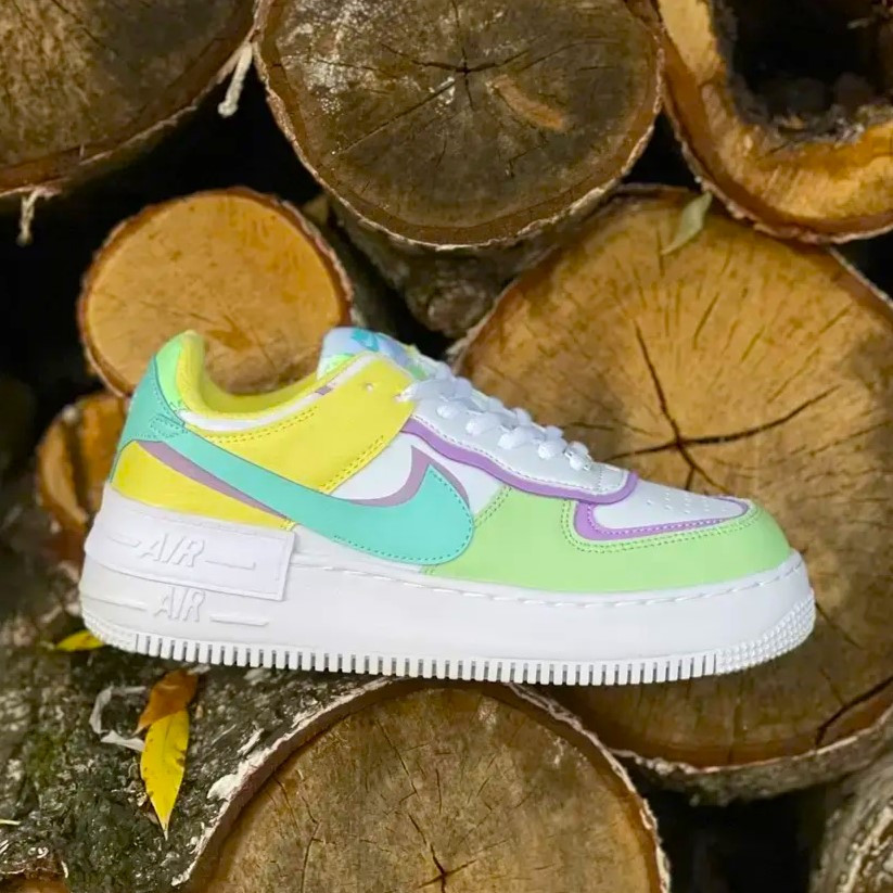 Кроссовки Nike Force Белые Женские Кожаные Форсы Цветные Найк (размеры: 36,37,38,39,40) - 2 Днепр - изображение 10