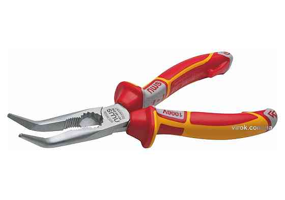 Щипці подовжені NWS з ізольов. ручками VDE до 1000 В: вигнуті кінці 45°, L= 205 мм Одеса