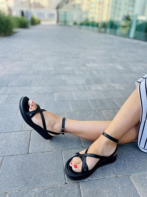 No brend Босоніжки жіночі 47 чорні (літо, шкіра натуральна) (5253) Коломыя - изображение 5