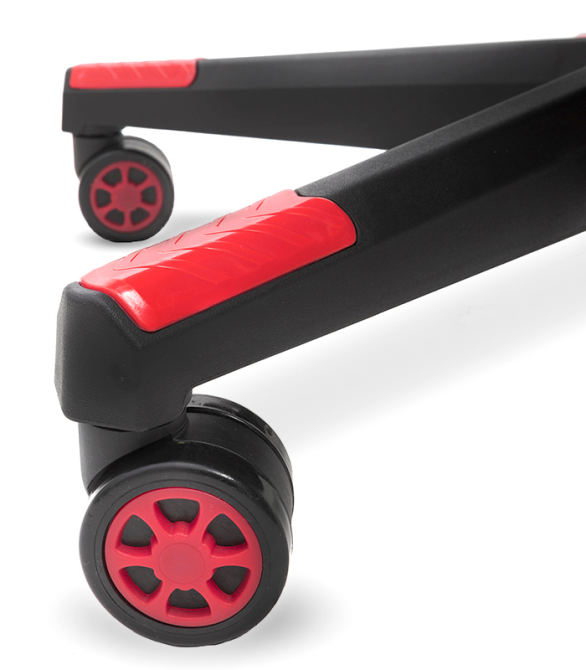 Геймерське комп'ютерне крісло з масажером, ергономічними подушками та підставкою для ніг, Чорний/Червоний (G899) Київ - фото 10