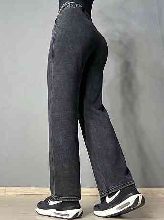 Брюки жіночі Black Cyclone 601 палаццо рівні варені тай-дай чорні, чорний, 2XL Київ