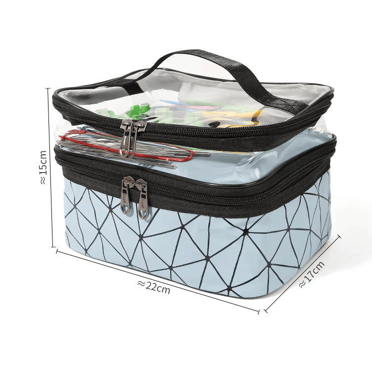 Набор для вязания крючком с пряжей и аксессуарами в косметичке, серый цвет Каменец-Подольский - изображение 4