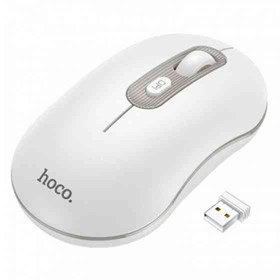 Маніпулятор миша HOCO GM21 Platinum 2.4G business wireless mouse White Gray Київ