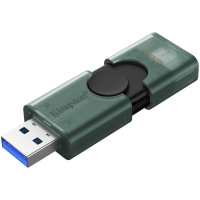 USB флеш накопитель Kingston 256GB DataTraveler Duo USB 3.2 / Type-C Black/Green (DTDEG2/256GB) Винница - изображение 10