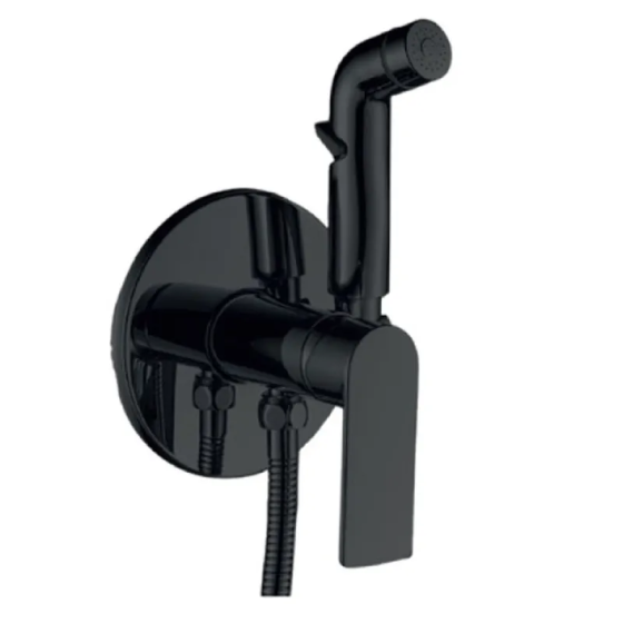 Змішувач для гігієнічного душу вбудований Haiba ALEX 002 (INNER) BLACK чорний (HB9618) Чернівці