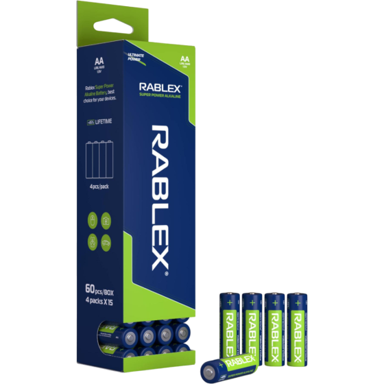 Батарейка Rablex LR6 AA Super Power Alkaline (60 шт в пачці) Дніпро