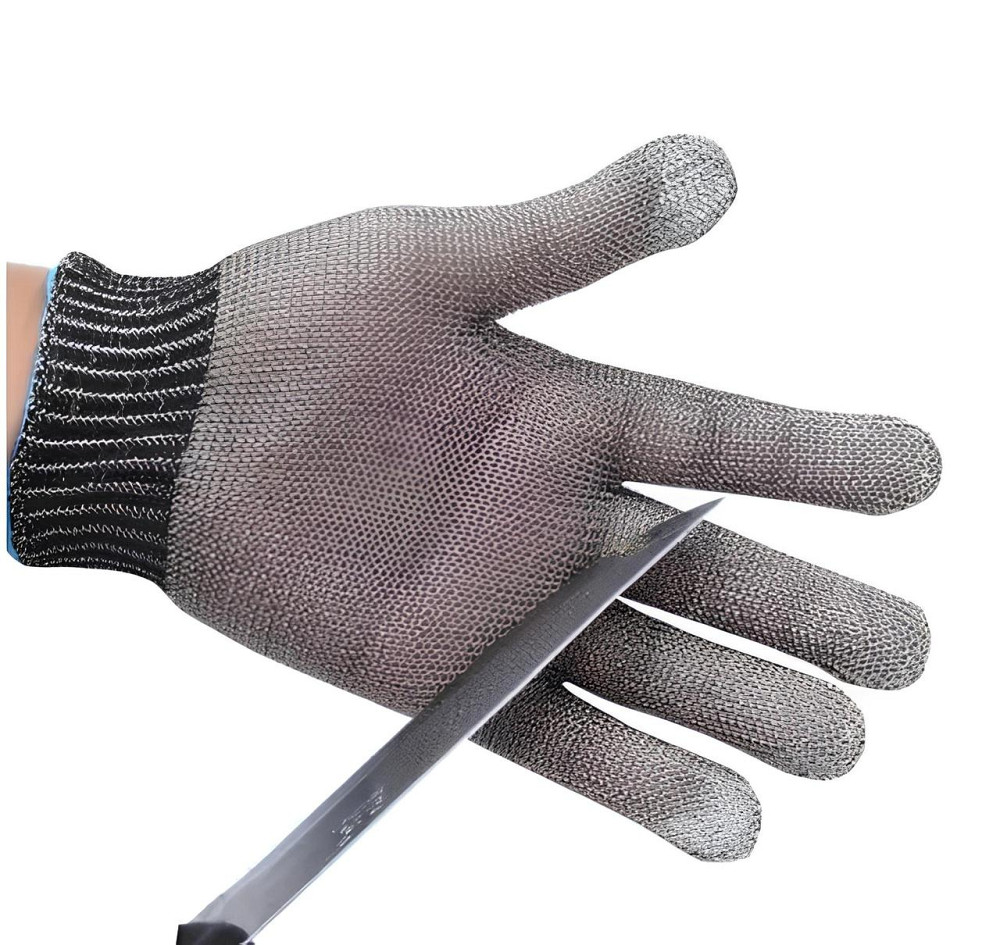 Кільчужна рукавичка RESTEQ S з нержавіючої сталі, рукавички від порізів, захисні порізостійкі Київ - фото 3