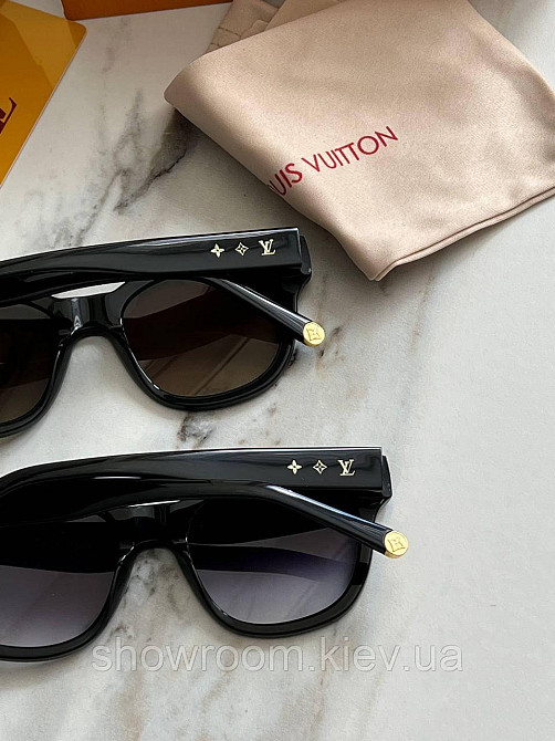 Жіночі сонцезахисні окуляри Lv (1523) black LUX Київ - фото 9