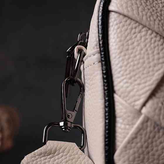 Стильна жіноча сумка з палітуркою з натуральної шкіри Vintage 22407 Біла Київ