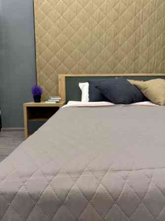 Покривало двостороннє Decorator Microfiber ромб 160х215 см какао з рожевим (85-122) Київ