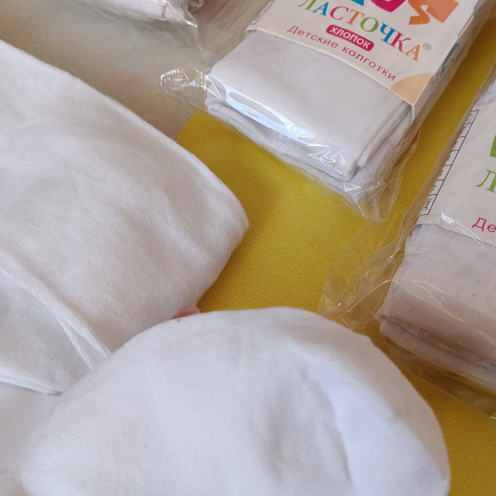 Колготки дитячі білі без малюнка 92-164см Київ - фото 2