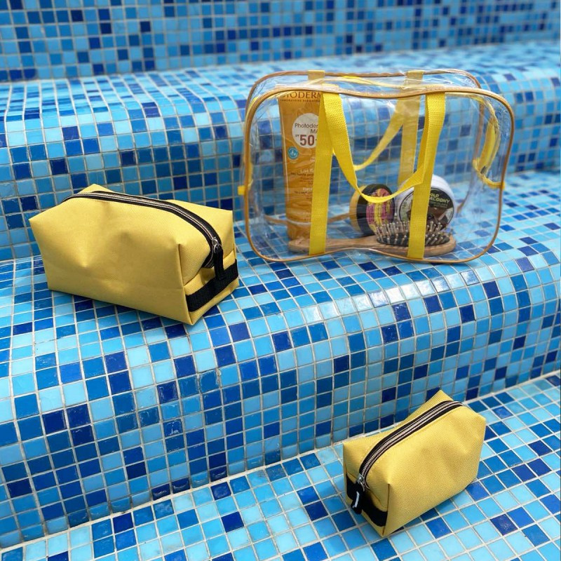 Набір для пляжу - сумка та дві косметички KBeach-yellow (Жовтий) Суми - фото 2