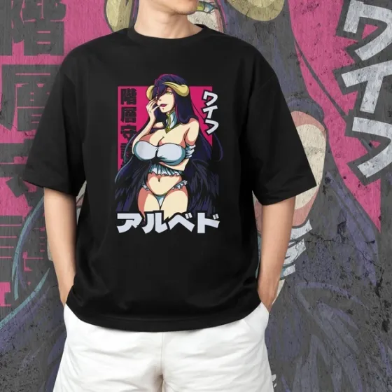 Футболка для подростка мальчика с принтом Overlord Albedo Размер 160 Anime10587 Днепр