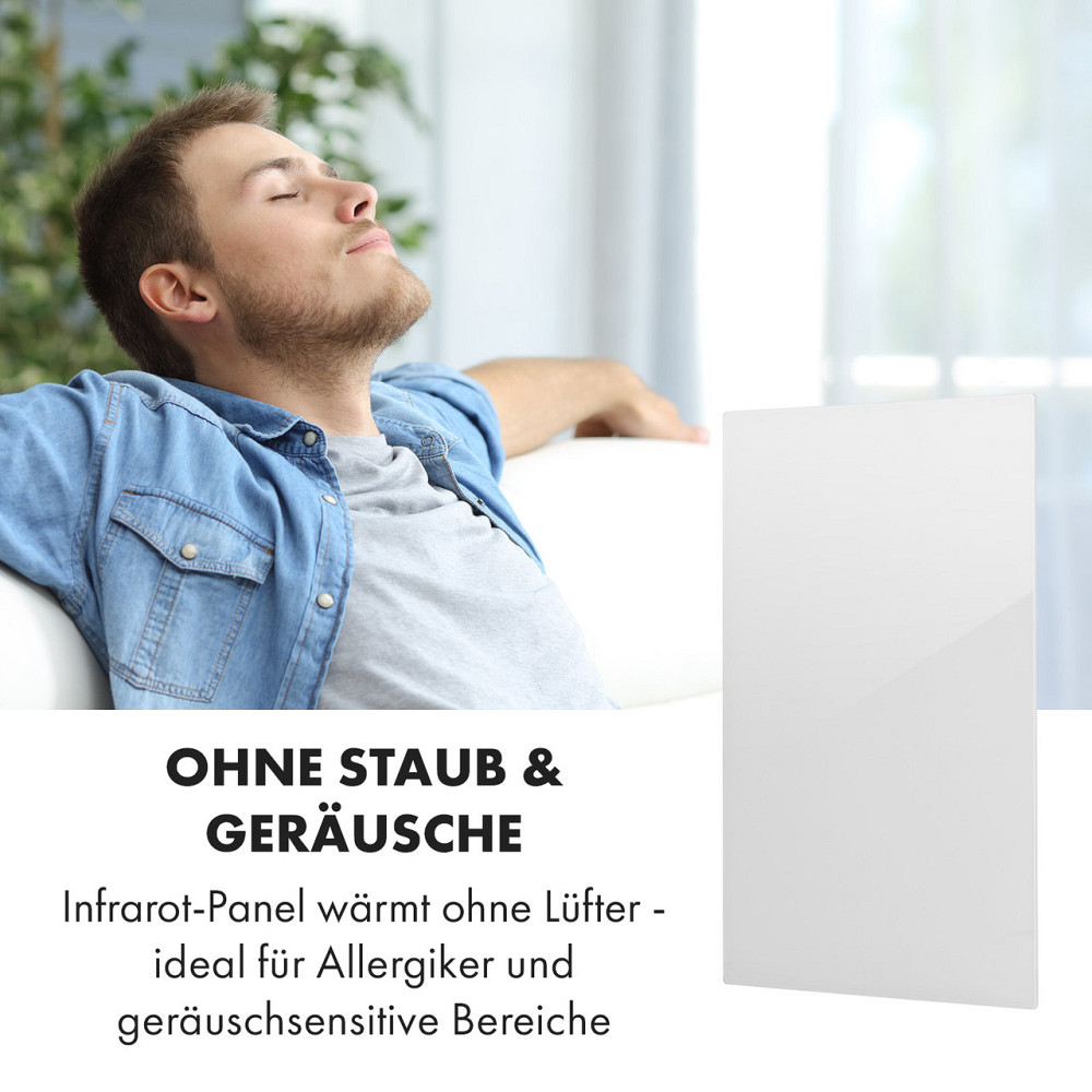 Инфракрасный обогреватель Crystal Wall 100x60см 600Вт с недельным таймером IP54 белый (Германия, читать Ровно - изображение 5