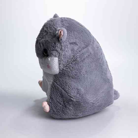 М'яка іграшка-подушка з пледом Хом'як 110×160 (см) плюшевий дитячий плед 3в1 Сірий 7090G Коломыя