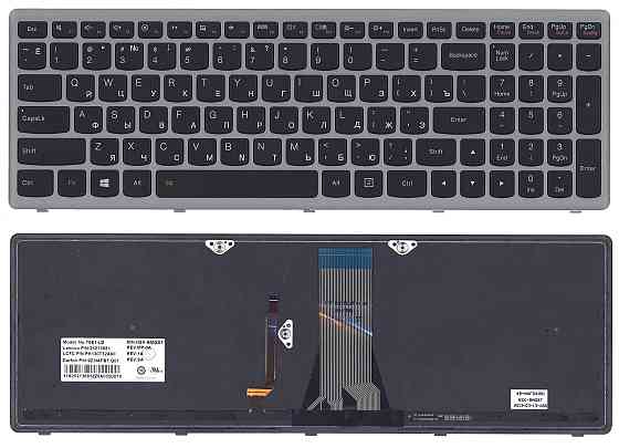 Клавиатура для ноутбука Lenovo IdeaPad (G505S, Z510) с подсветкой (Light), Black, (Silver Frame), RU Вінниця