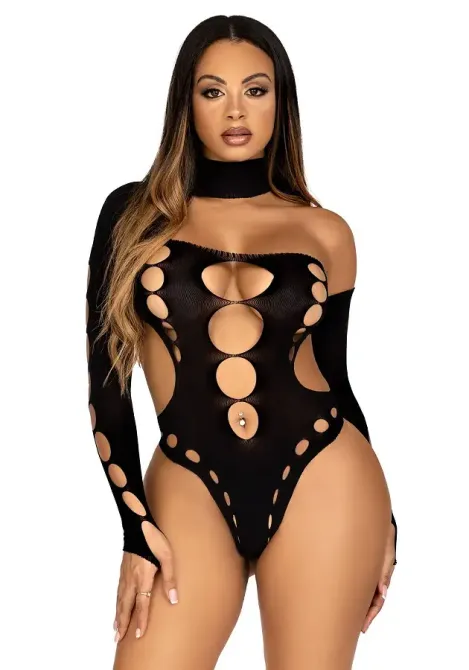 Боді Leg Avenue Seamless thong back bodysuit Black One Size Львів - фото 1