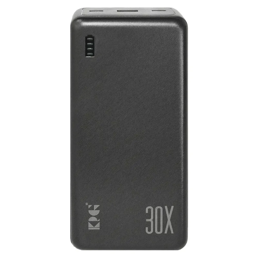 Повербанк KP KP-34 30000 мАч 22,5 Вт быстрая зарядка Power Bank с LED дисплеем черный Одесса - изображение 4