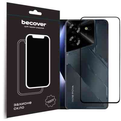 Скло захисне BeCover Tecno POVA 5 (LH7n) Black (710031) Вінниця