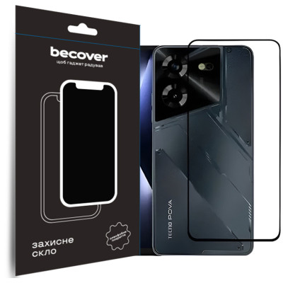 Скло захисне BeCover Tecno POVA 5 (LH7n) Black (710031) Вінниця - фото 1