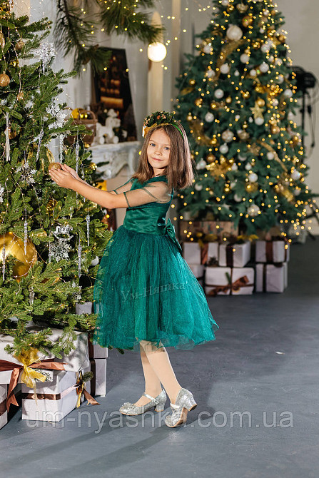 Зелене пишне плаття з рукавами Кривий Ріг - фото 2