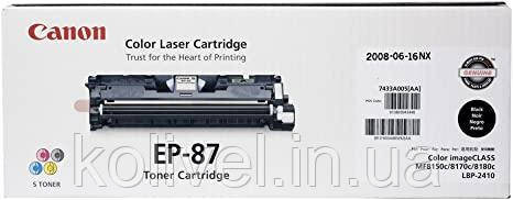 Картридж EP-87Bk Canon Genuine Toner Black (7433A005) черный Київ - фото 1