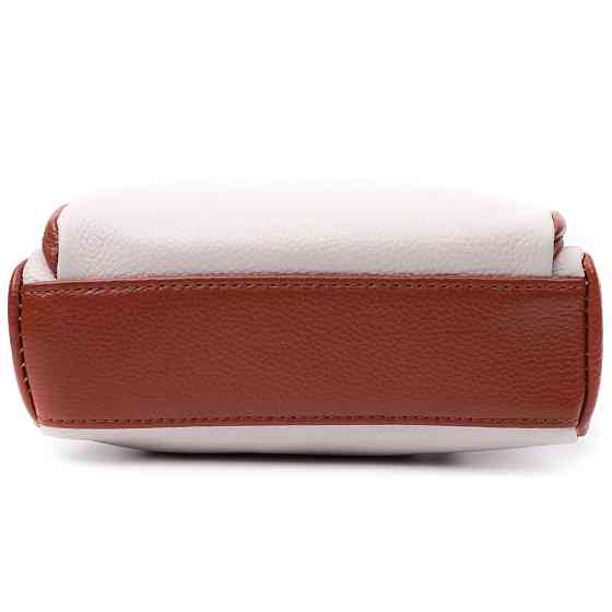 Зручна сумка для жінок на кожен день з натуральної шкіри Vintage 22589 Біла Київ