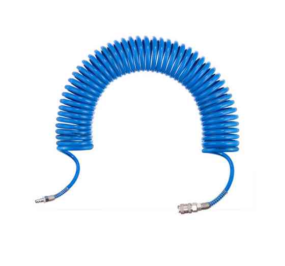 Шланг спіральний поліуретановий 6,5×10 мм, 10 м, зі швидкороз'ємними з'єднаннями INTERTOOL PT-1711 Киев