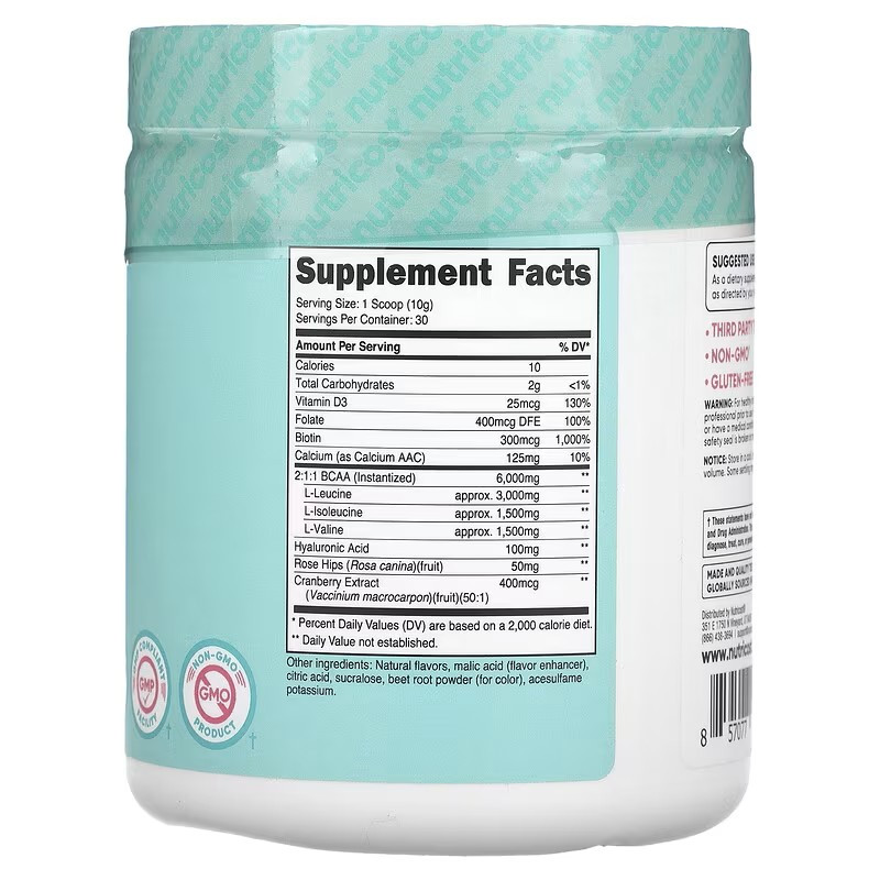 Women, BCAA With Hyaluronic Acid, Folate, Biotin, & Calcium 288 g (Watermelon) Луцк - изображение 2