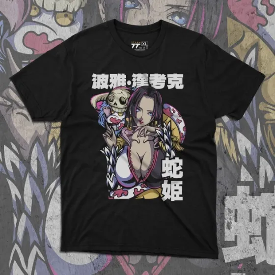 Футболка для подростка мальчика с принтом Ван Пис Боа Хенкок Размер 160 Anime11006 Днепр