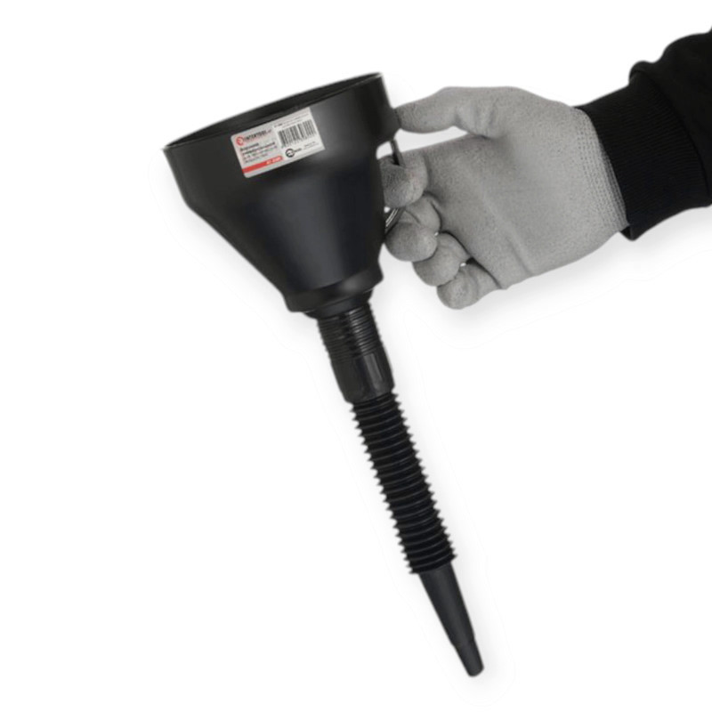 Лейка топлива пластик прямая гибкая круглая с сеткой для Мукачево - изображение 2