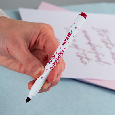 Фломастеры Kite Creative Superwashable 12 цветов (K-1152) Винница - изображение 5