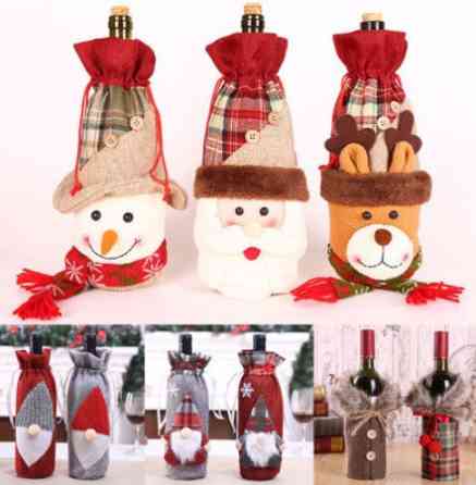 Новорічний чохол на пляшку Гном розмір 28*13см, текстиль Київ