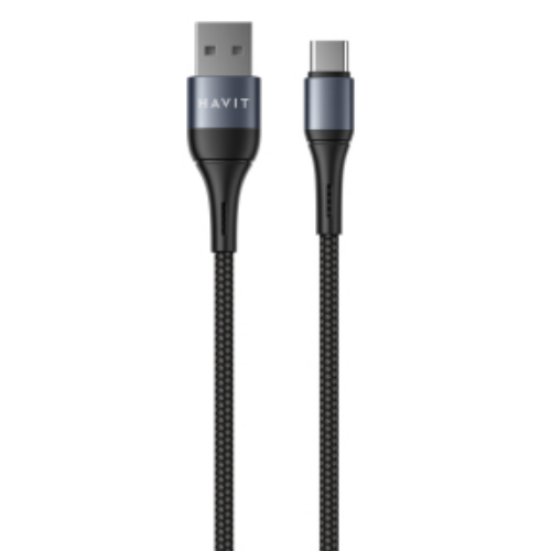 Кабель USB Type-C Havit HV-CB651C 2,1А 1м чорний Житомир