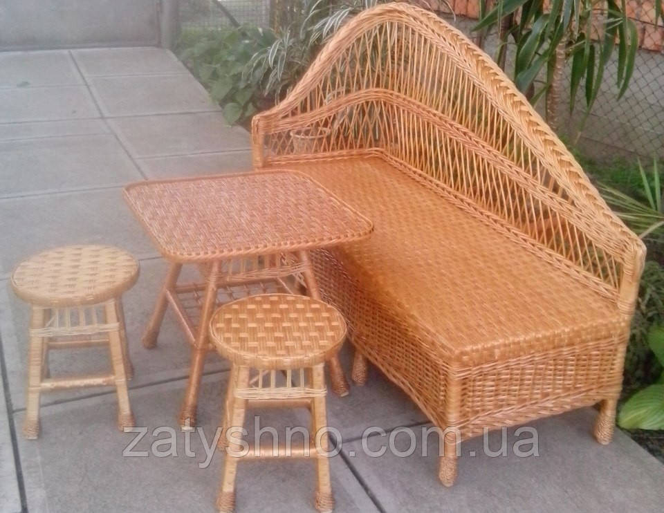 Комплект плетених меблів ручної роботи Київ - фото 2