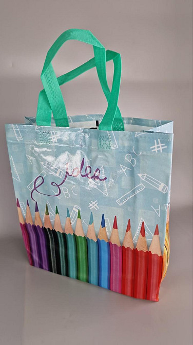 Сумка полипропиленовая с цветным рисунком  (30*38) №2 Карандашы (1 шт) Харьков - изображение 2