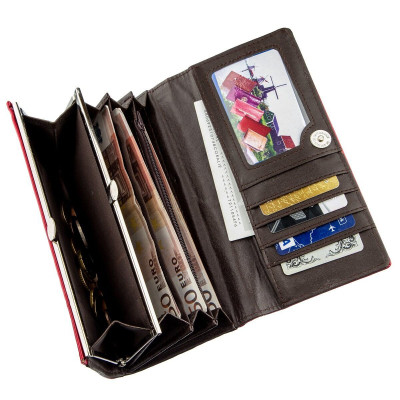 Кошелек Kivi Из гладкой экокожи Розовый (19059) Винница - изображение 3