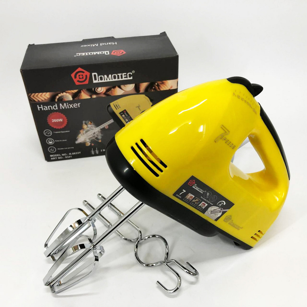 Міксер з нержавіючими насадками DOMOTEC R6633Y, Кухонний ручний міксер хороший нержавіюча сталь IY-76 Івано-Франківськ - фото 10