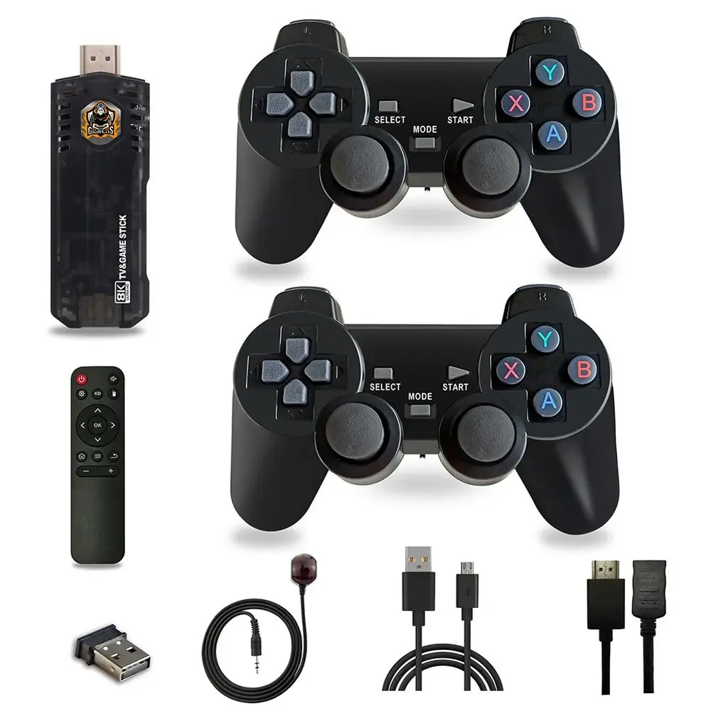 Игровая ТВ приставка Game Box 8K 8X M98 Smart TV Stick 64GB геймстик с геймпадами + 10000 встроенных игр Коломия - фото 7