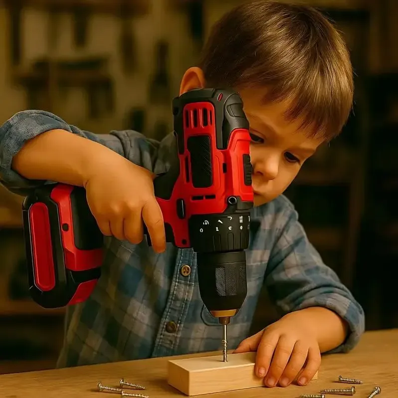 Аккумуляторный шуруповерт с набором инструментов и 2 акб li-ion 1.3ah, 24ВТ red Коломыя - изображение 1