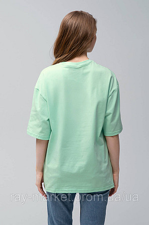 Футболка оверсайз RAY OVERSIZE жіноча світло-зелена  (U0104W-Light green) Київ - фото 4