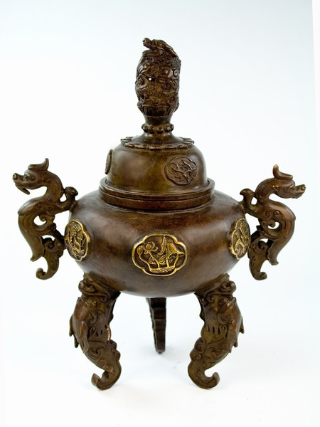 Статуетка ваза з бронзових драконів. Київ - фото 1