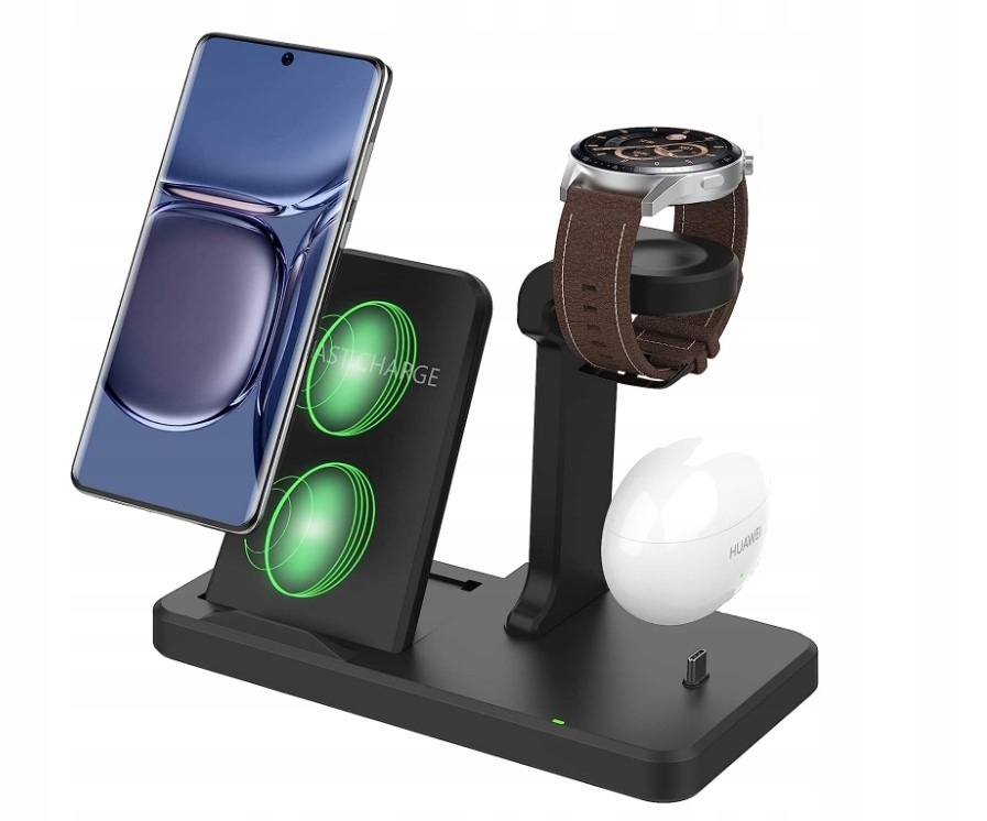 Безпровідна зарядка для телефону BTL020 3 in 1 Луцьк - фото 1