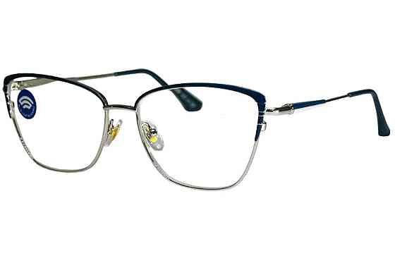 Очки для зрения  металлическая оправа Синий Blue Blocker +2.0 Луцк