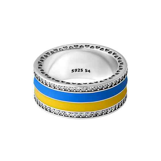 Срібна каблучка "З Україною у серці" MasterSem Київ