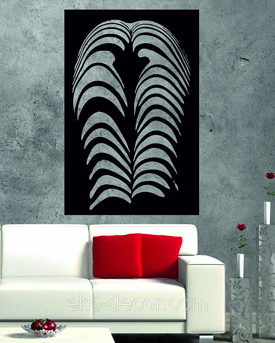 Декоративное настенное Панно «Женское Тело», Декор на стену 110*72 см, Черный Киев - изображение 10