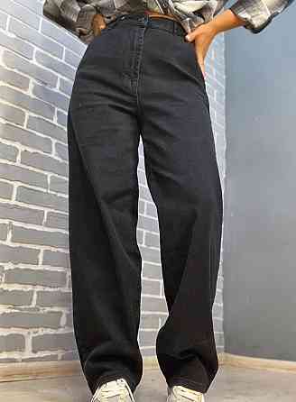 Джинси жіночі Its Basic 3419 Skater jeans косі кишені стрейчеві скейтери банани, чорний, 40, 40, 88  Одеса